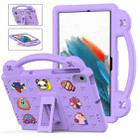 Handle Kickstand Children EVA Shockproof Tablet Case For Samsung Galaxy Tab A8 10.5 2022/2021 / Lenovo Tab M10 Plus 3rd Gen TB125FU 2022 10.6 inch / Huawei MatePad Pro 2021/2019 / Nokia T20 10.36 2021(Lighte Purple) - 1