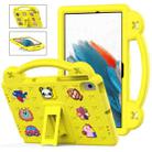 Handle Kickstand Children EVA Shockproof Tablet Case For Samsung Galaxy Tab A8 10.5 2022/2021 / Lenovo Tab M10 Plus 3rd Gen TB125FU 2022 10.6 inch / Huawei MatePad Pro 2021/2019 / Nokia T20 10.36 2021(Yellow) - 1