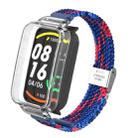 For Xiaomi Mi Band 7 Pro Braided Nylon Buckle Watch Band(Blue Red) - 1