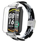 For Xiaomi Mi Band 7 Pro Braided Nylon Buckle Watch Band(Black White) - 1