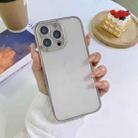 For iPhone 13 6D Electroplating TPU Clear Phone Case(Silver) - 1