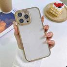 For iPhone 13 6D Electroplating TPU Clear Phone Case(Gold) - 1