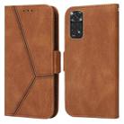 For Xiaomi Redmi Note 11 4G Embossing Stripe RFID Leather Phone Case(Brown) - 1