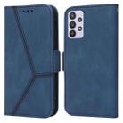 For Samsung Galaxy A32 5G Embossing Stripe RFID Leather Phone Case(Blue) - 1