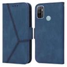 For Samsung Galaxy A33 5G Embossing Stripe RFID Leather Phone Case(Blue) - 1
