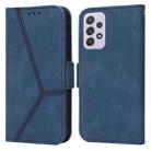 For Samsung Galaxy A52s 5G / A52 5G Embossing Stripe RFID Leather Phone Case(Blue) - 1