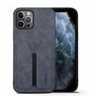 For iPhone 13 Pro Max Denior Elastic Card Slot PU + TPU Phone Case (Grey) - 1