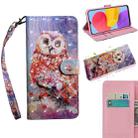 For Samsung Galaxy M13 4G 3D Painted Pattern Leather Phone Case(Color Owl) - 1