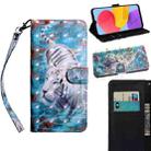 For Samsung Galaxy M13 4G 3D Painted Pattern Leather Phone Case(Tiger) - 1
