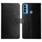 For Tecno Camon 18i HT01 Y-shaped Pattern Flip Leather Phone Case(Black) - 1