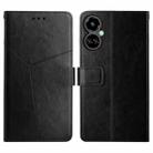 For Tecno Camon 19 4G HT01 Y-shaped Pattern Flip Leather Phone Case(Black) - 1