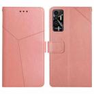 For Tecno Pova 2 HT01 Y-shaped Pattern Flip Leather Phone Case(Pink) - 1