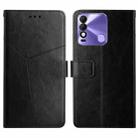 For Tecno Spark 8 HT01 Y-shaped Pattern Flip Leather Phone Case(Black) - 1