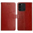 For Tecno Spark Go 2022 HT01 Y-shaped Pattern Flip Leather Phone Case(Brown) - 1