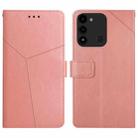For Tecno Spark Go 2022 HT01 Y-shaped Pattern Flip Leather Phone Case(Pink) - 1