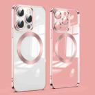 For iPhone 14 Pro Lens Protector MagSafe Electroplated Phone Case(Rose Gold) - 1