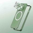 For iPhone 13 Pro Frosted MagSafe Magnetic Phone Case with Lens Film (Green) - 3