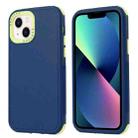 For iPhone 14 Plus 3 in 1 Four Corner Shockproof Phone Case(Royal Blue+Green) - 1