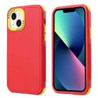 For iPhone 14 Plus 3 in 1 Four Corner Shockproof Phone Case(Red+Green) - 1