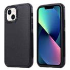 For iPhone 14 Plus 3 in 1 Four Corner Shockproof Phone Case(Black+Black) - 1