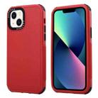 For iPhone 14 Plus 3 in 1 Four Corner Shockproof Phone Case(Red+Black) - 1