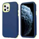 For iPhone 13 3 in 1 Four Corner Shockproof Phone Case(Royal Blue+Green) - 1