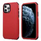 For iPhone 13 3 in 1 Four Corner Shockproof Phone Case(Red+Black) - 1