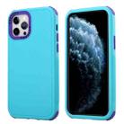 For iPhone 13 3 in 1 Four Corner Shockproof Phone Case(Royal Blue+Purple) - 1
