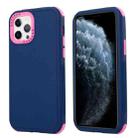 For iPhone 12 3 in 1 Four Corner Shockproof Phone Case(Royal Blue+Rose Red) - 1