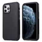 For iPhone 11 3 in 1 Four Corner Shockproof Phone Case (Black+Black) - 1