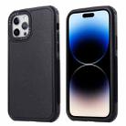 For iPhone 14 Pro 3 in 1 Four Corner Shockproof Phone Case(Black+Black) - 1