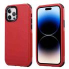 For iPhone 14 Pro Max 3 in 1 Four Corner Shockproof Phone Case (Red+Black) - 1