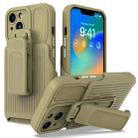For iPhone 12 Explorer Series Back Clip Holder PC Phone Case(Yellow) - 1