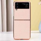 For Samsung Galaxy Z Flip3 5G Gilt Electroplated Nylon Phone Case(Pink) - 1