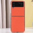 For Samsung Galaxy Z Flip4 Gilt Electroplated Nylon Phone Case(Orange) - 1