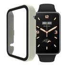 For Xiaomi Mi Band 7 Pro PC + Tempered Glass Integrated Watch Case(Ivory White) - 1