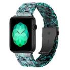 Five-bead Resin Watch Band For Apple Watch Ultra 49mm / Series 8&7 45mm / SE 2&6&SE&5&4 44mm / 3&2&1 42mm(Claw Green) - 1