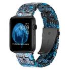 Five-bead Resin Watch Band For Apple Watch Series 8&7 41mm / SE 2&6&SE&5&4 40mm / 3&2&1 38mm(Night Blue) - 1