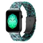 Five-bead Resin Watch Band For Apple Watch Series 8&7 41mm / SE 2&6&SE&5&4 40mm / 3&2&1 38mm(Claw Green) - 1