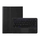 OP11-AS Lambskin Texture Ultra-thin Bluetooth Keyboard Leather Case with Touchpad & Backlight For OPPO Pad 11 inch(Black) - 1