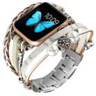 Jewelry Watch Band For Apple Watch Ultra 49mm / Series 8&7 45mm / SE 2&6&SE&5&4 44mm / 3&2&1 42mm(Beige) - 1
