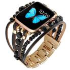 Jewelry Watch Band For Apple Watch Series 8&7 41mm / SE 2&6&SE&5&4 40mm / 3&2&1 38mm(Black) - 1