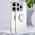 For iPhone 14 Pro Max Electroplated Frosted Ring Phone Case (White) - 1