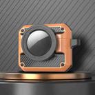 For AirPods 3 Automatic Flip Switch TPU+PC Earphone Case with AirTag(Orange) - 1