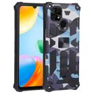 For Xiaomi Redmi 10C 4G / Poco C40 Camouflage Armor Kickstand TPU + PC Magnetic Phone Case(Light Blue) - 1