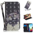 For LG K40S 3D Formula Pattern Magnetic Attraction Horizontal Flip Leather Case with Lanyard, Support Holder & Card Slot & Wallet(Embrace The Cat) - 1