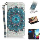 For LG K40S 3D Formula Pattern Magnetic Attraction Horizontal Flip Leather Case with Lanyard, Support Holder & Card Slot & Wallet(Peacock Wreath) - 1