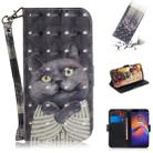 For Motorola Moto E6 Play 3D Formula Pattern Magnetic Attraction Horizontal Flip Leather Case with Lanyard, Support Holder & Card Slot & Wallet(Embrace The Cat) - 1