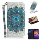 For Motorola Moto E6 Play 3D Formula Pattern Magnetic Attraction Horizontal Flip Leather Case with Lanyard, Support Holder & Card Slot & Wallet(Peacock Wreath) - 1