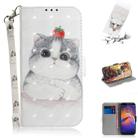 For Motorola Moto E6 Play 3D Formula Pattern Magnetic Attraction Horizontal Flip Leather Case with Lanyard, Support Holder & Card Slot & Wallet(Cute Cat) - 1
